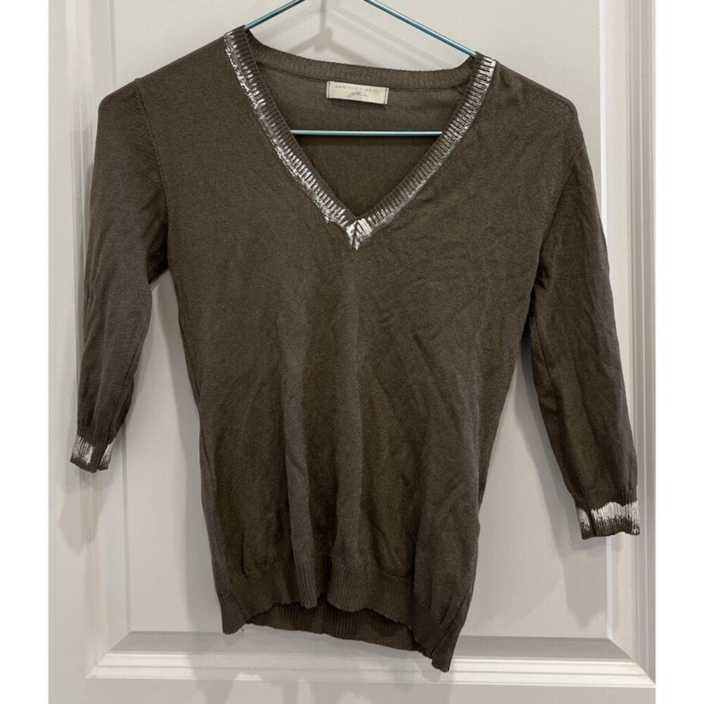 Daniele Fiesoli Italy Shirt V Neck Size S - Made In Italy